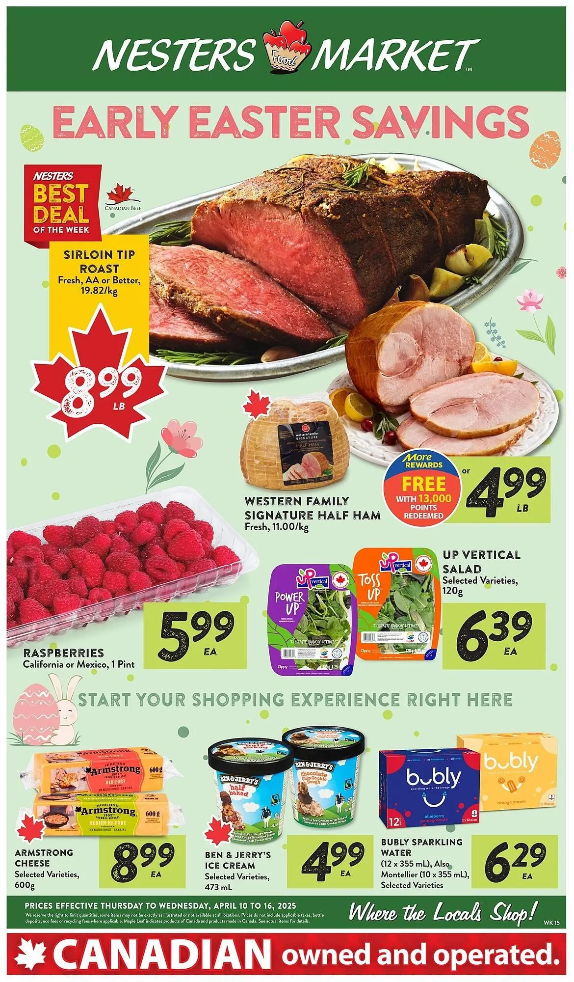 Nesters Market flyer from April 10 to April 16 2025 - flyer page 1
