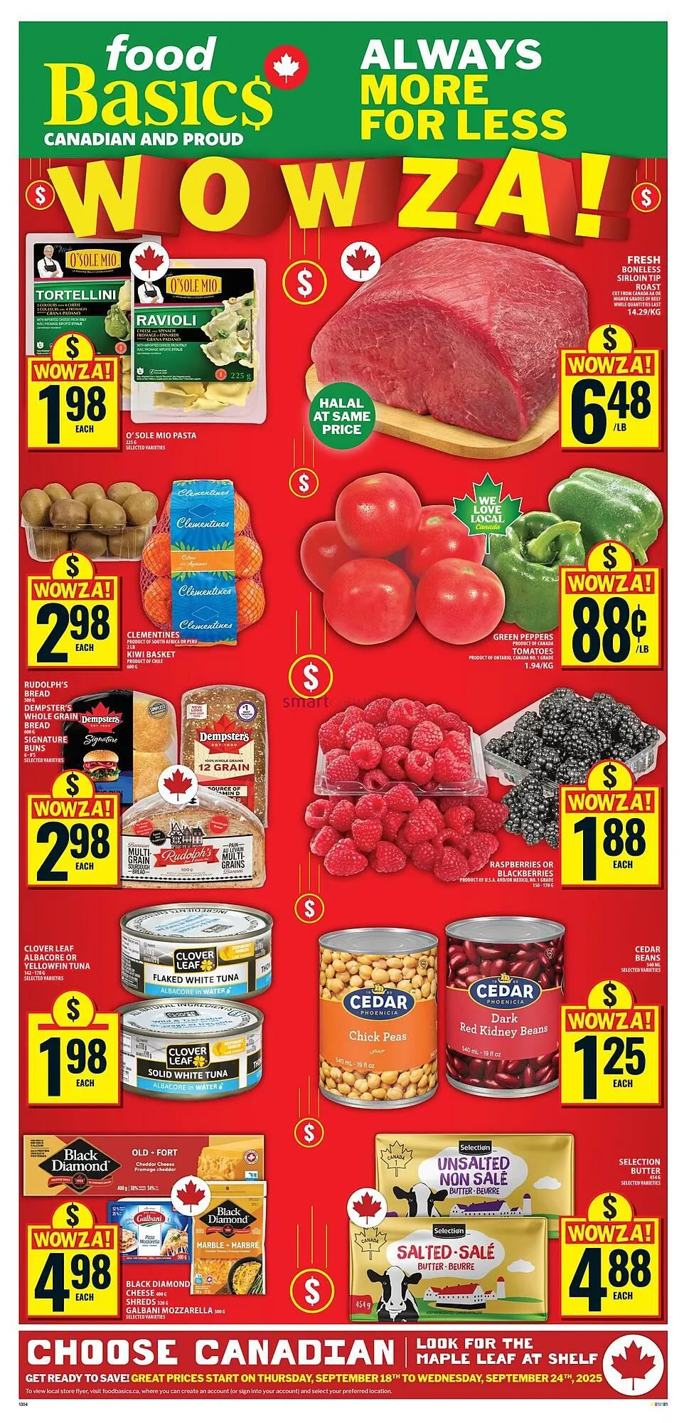 Food Basics flyer from September 18 to September 24 2025 - flyer page 1