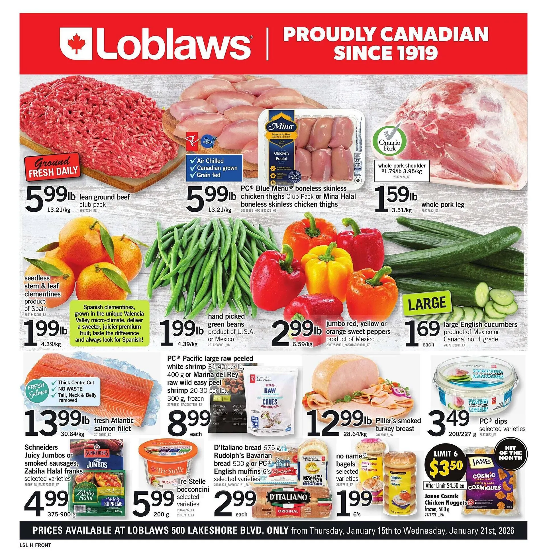 Loblaws flyer from January 15 to January 22 2026 - flyer page 1