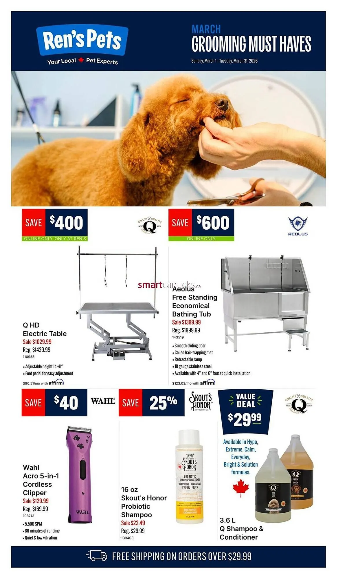 Ren’s Pets Depot flyer from March 1 to March 31 2026 - flyer page 1