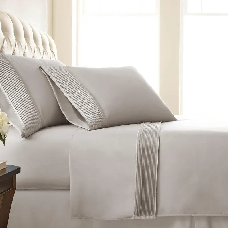 Vilano Springs Extra Deep Pocket Bed Sheet Set with Pleated Hem Easy Care