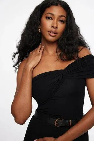 One Shoulder Ruched Top