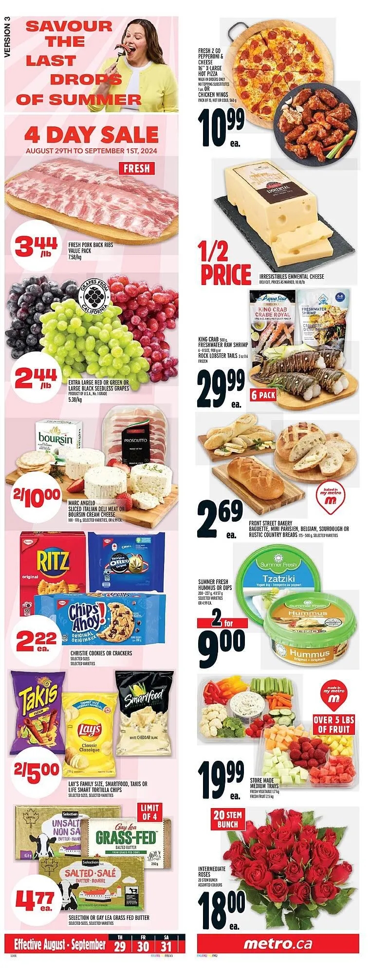 Metro flyer from August 29 to September 4 2024 - flyer page 1