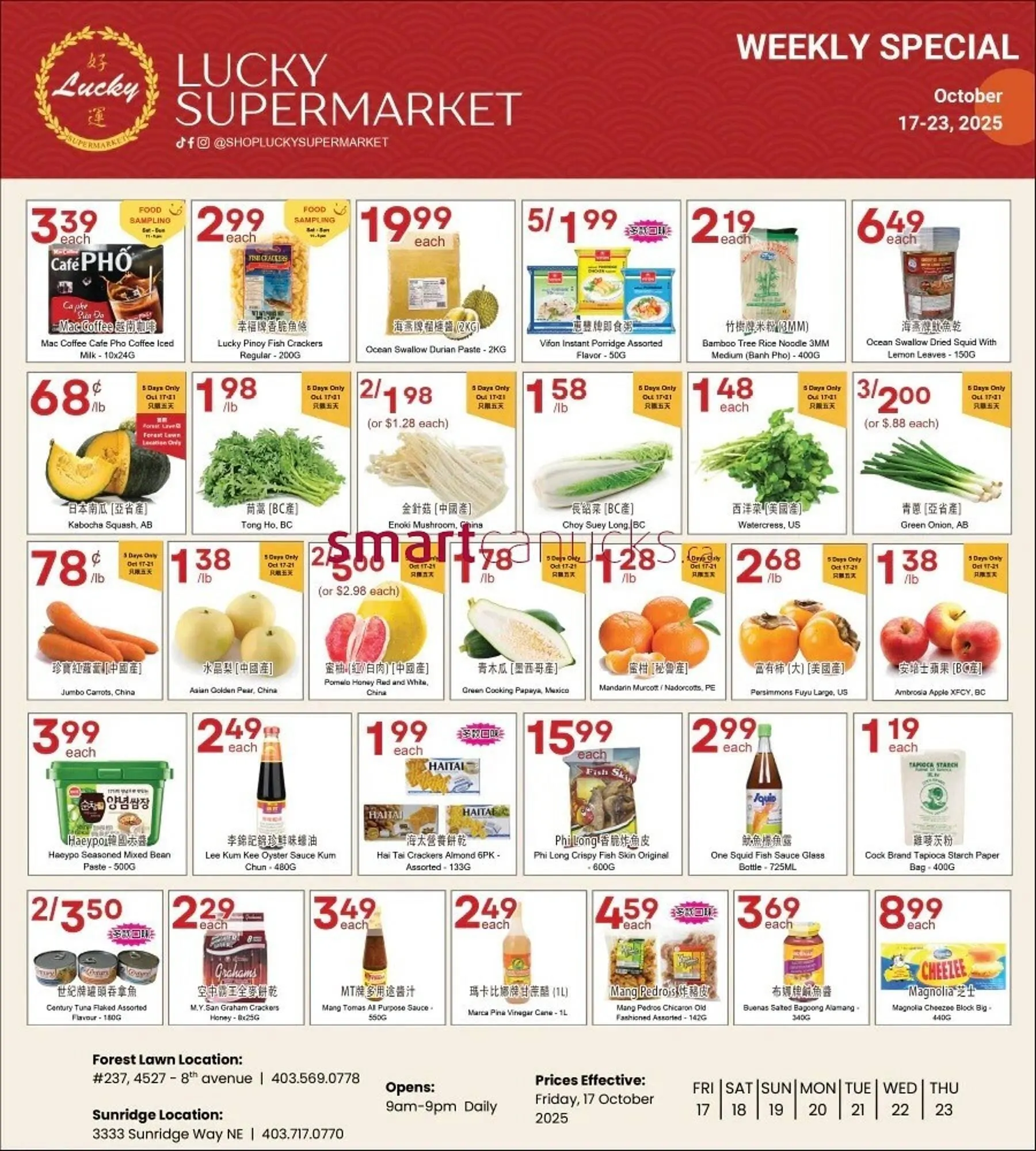 Lucky Supermarket flyer from October 17 to October 23 2025 - flyer page 1