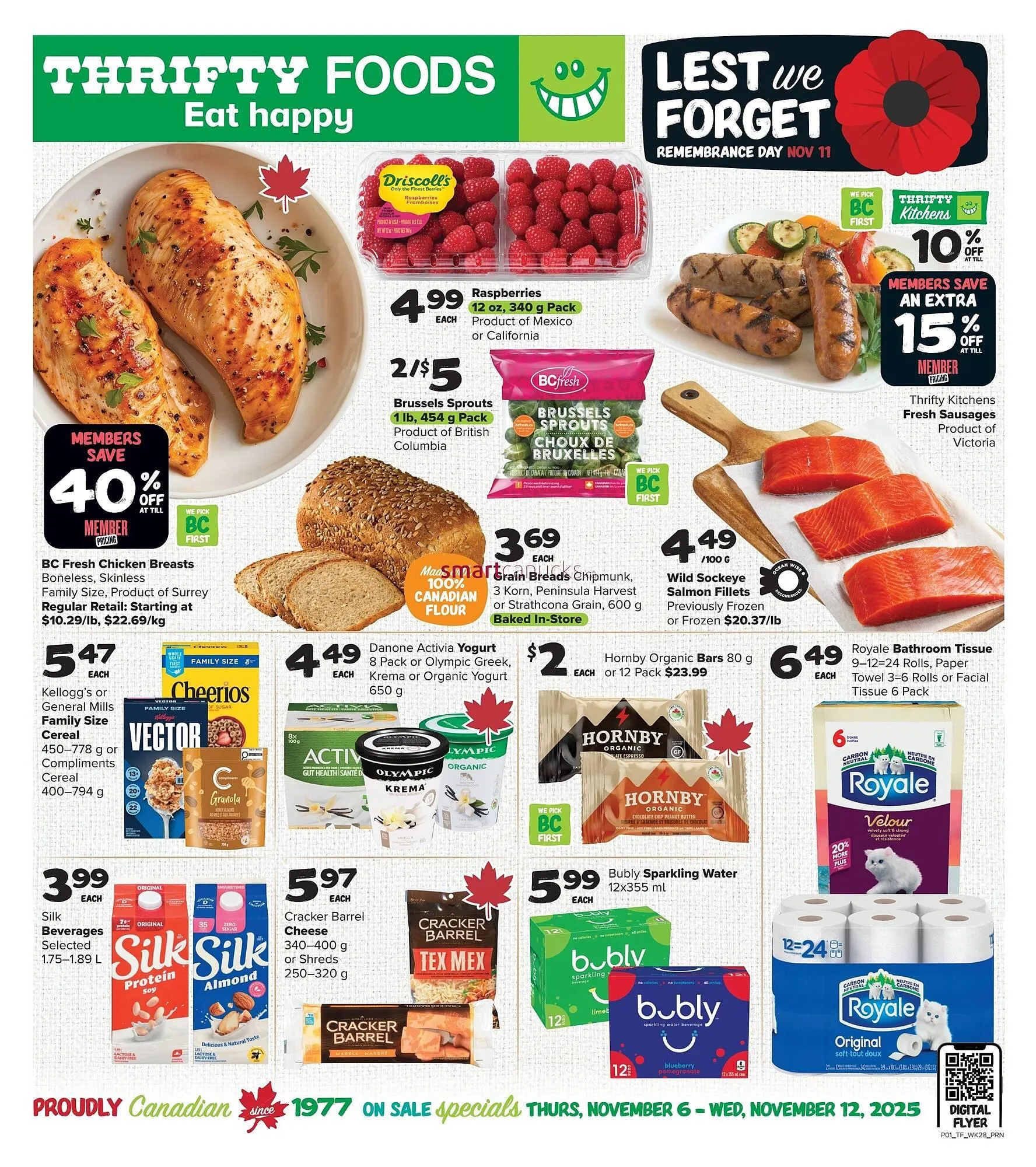 Thrifty Foods flyer from November 6 to November 12 2025 - flyer page 1