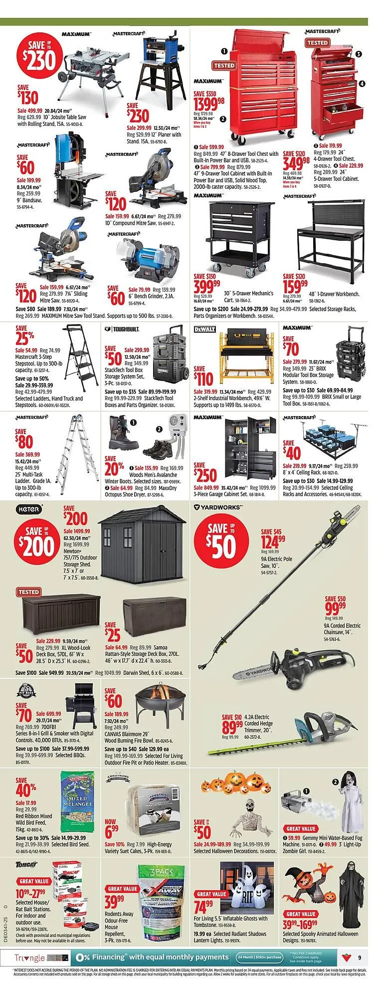 Canadian Tire flyer from October 2 to October 8 2025 - flyer page 9