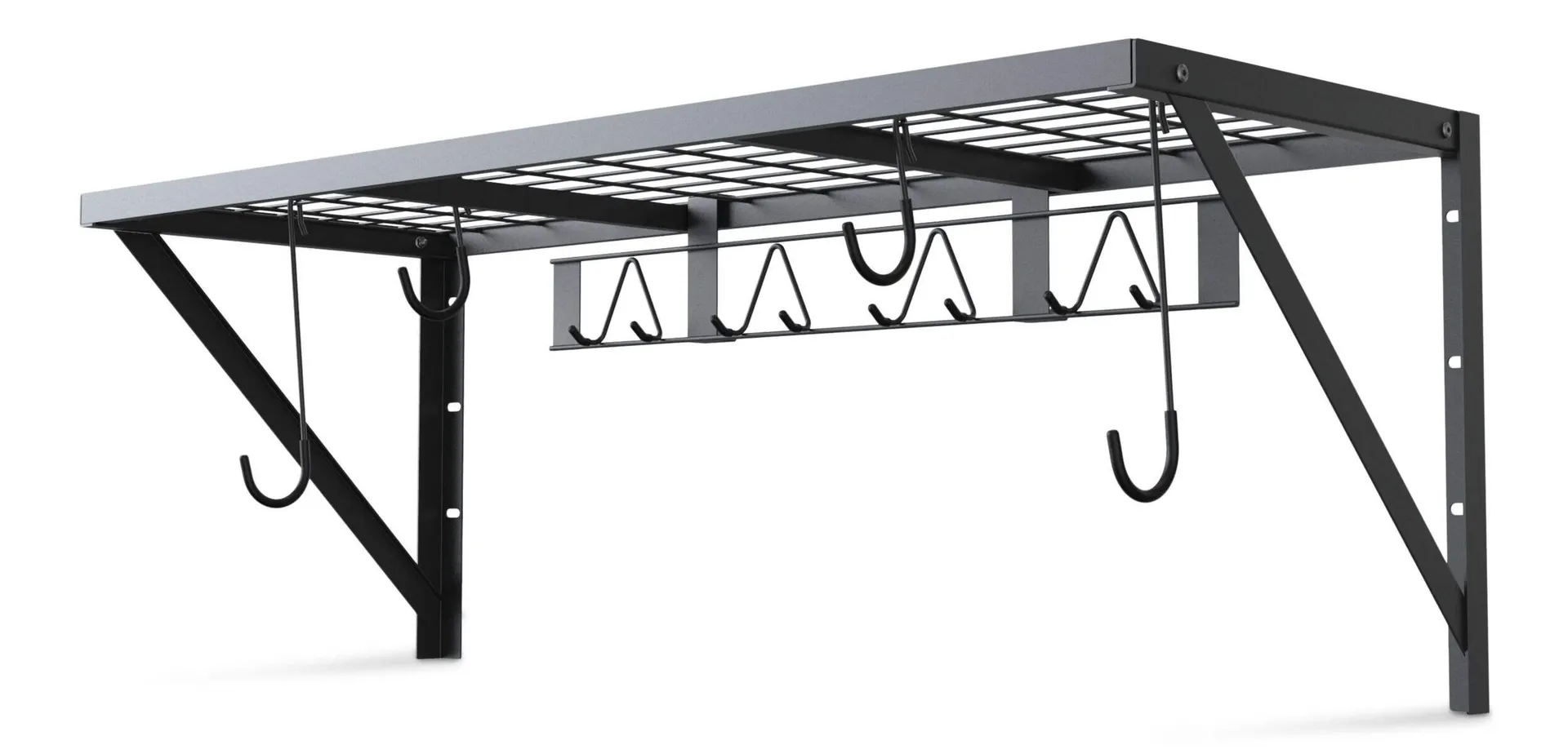 Mastercraft Gear Rack Storage Organization System with Hooks, Black, 48-in (122 cm)