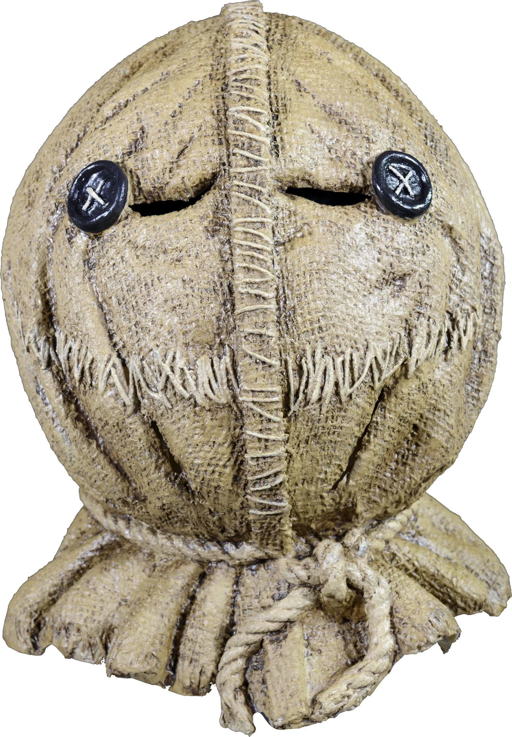 Trick 'r Treat Sam Burlap Stitched Mask, Brown, One Size, Wearable Costume Accessory for Halloween