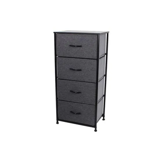 Meuble de rangement gris avec 4 tiroirs