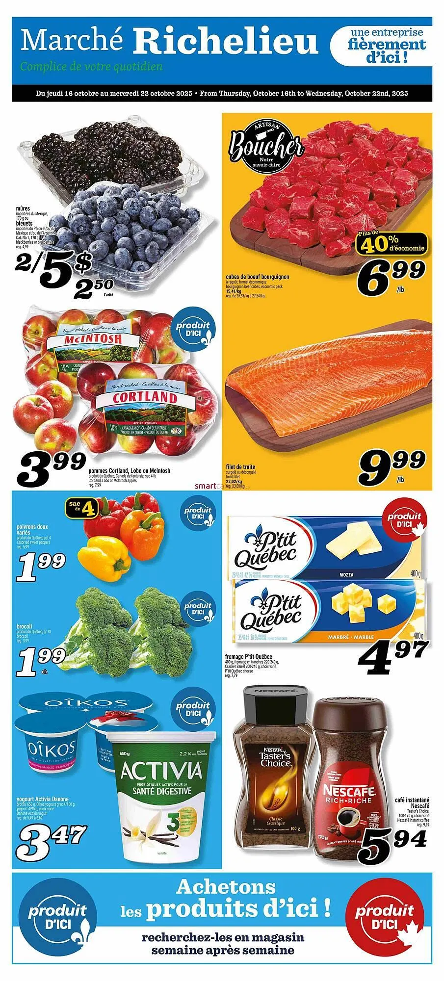 Marché Richelieu flyer from October 16 to October 22 2025 - flyer page 1