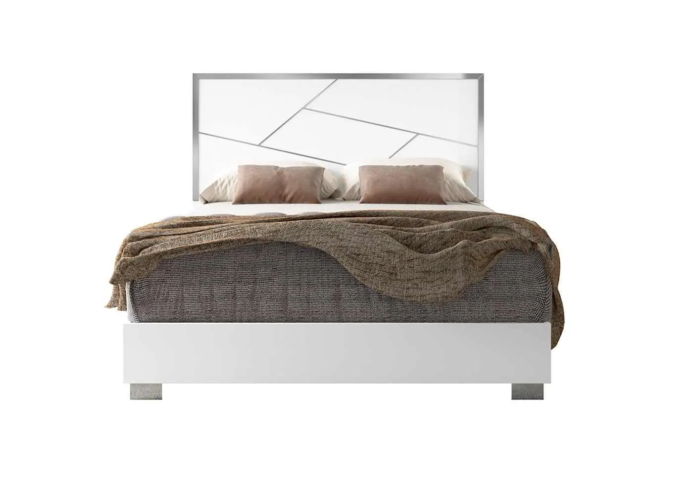 Palermo Panel Bed - Dream White - Queen