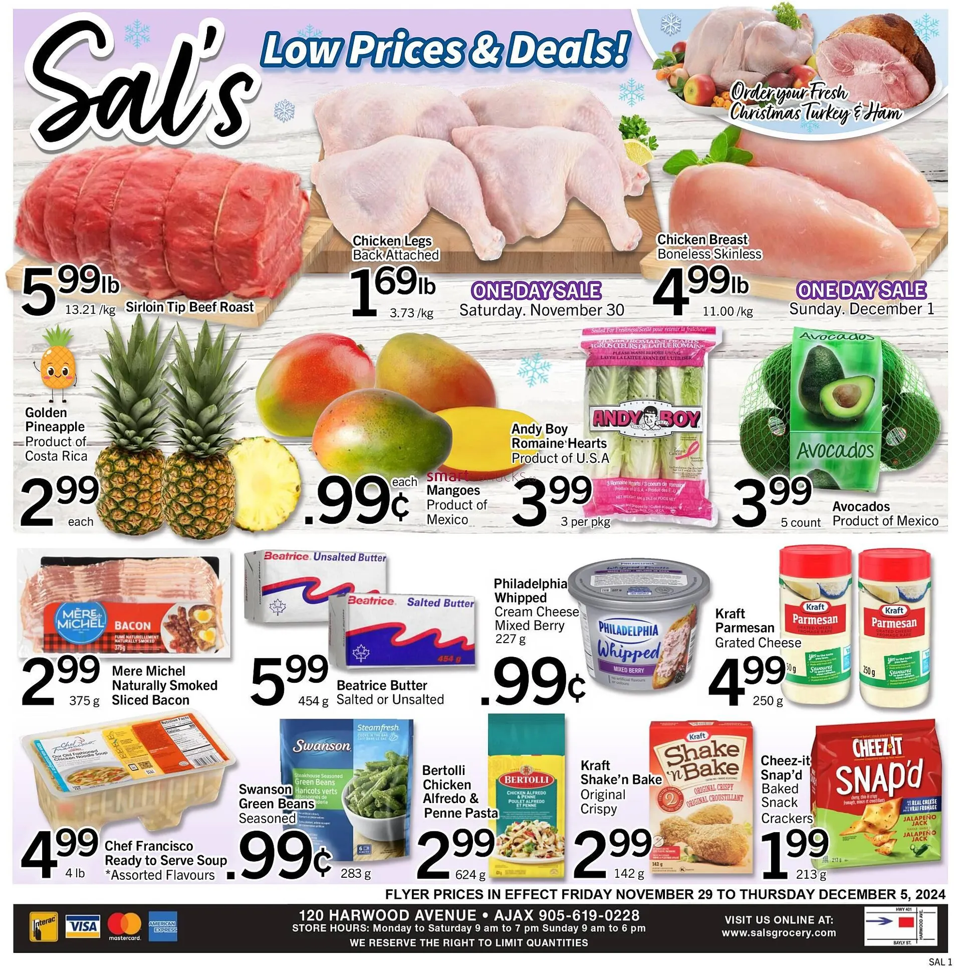 Sal's Grocery flyer from November 29 to December 5 2024 - flyer page 1