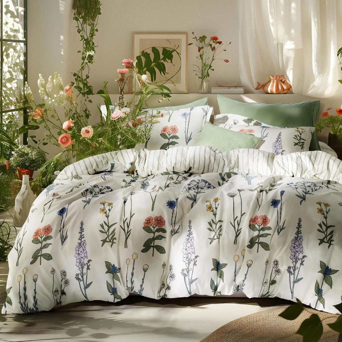 Bedsure Floral Comforter Set