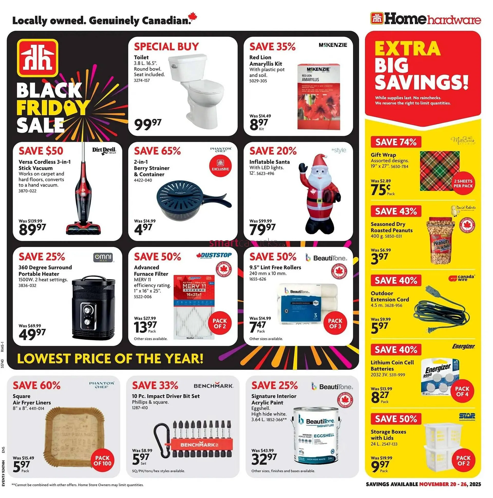 Home Hardware flyer from November 20 to November 26 2025 - flyer page 1