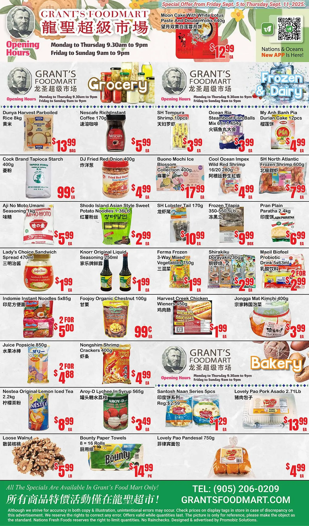 Grant's Foodmart flyer from September 5 to September 11 2025 - flyer page 1