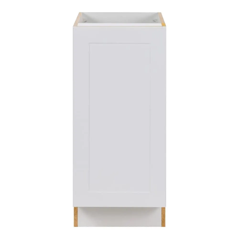 Edson 15-inch W x 34.5-inch H x 24.4-inch D Shaker-Style Assembled Kitchen Base Cabinet in White