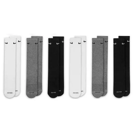 Unisex Everyday Plush Cushioned Crew Sock (6 Pack)