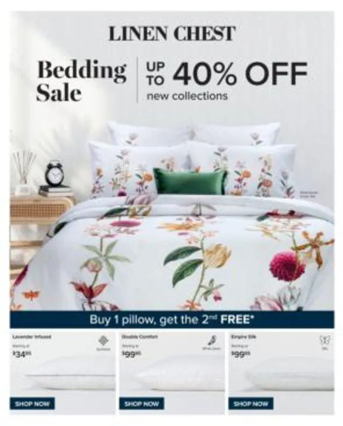 Linen Chest Flyer I Shop our Bedding Sale - 1