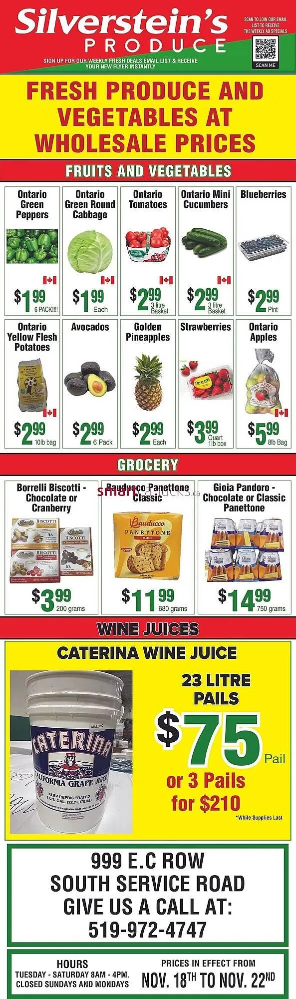 Silverstein's Produce flyer from November 18 to November 24 2025 - flyer page 1