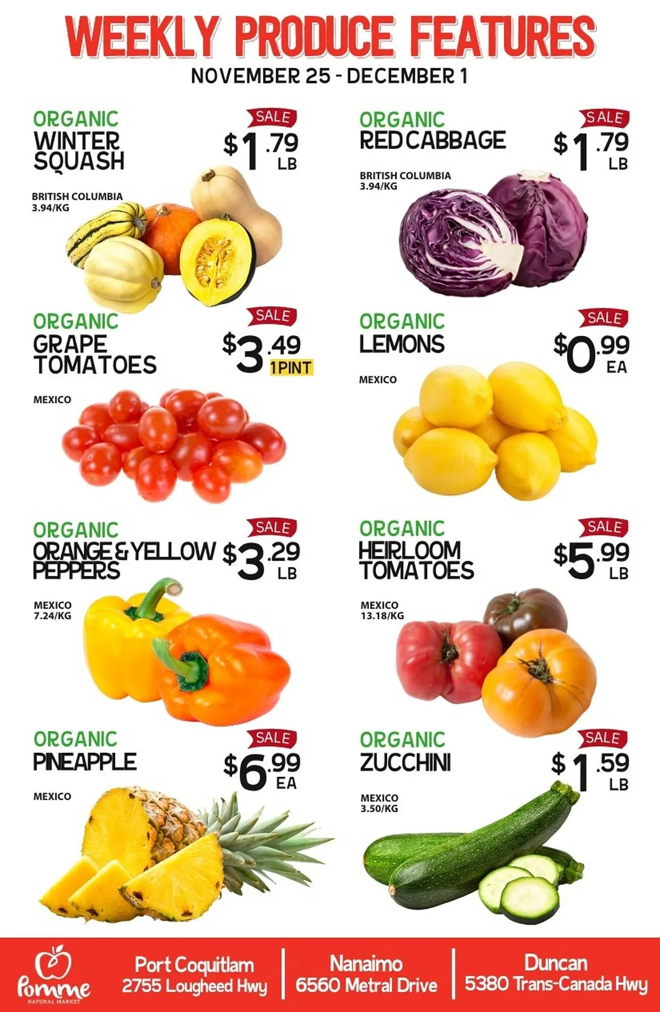 Pomme Natural Market flyer from November 24 to December 28 2025 - flyer page 1