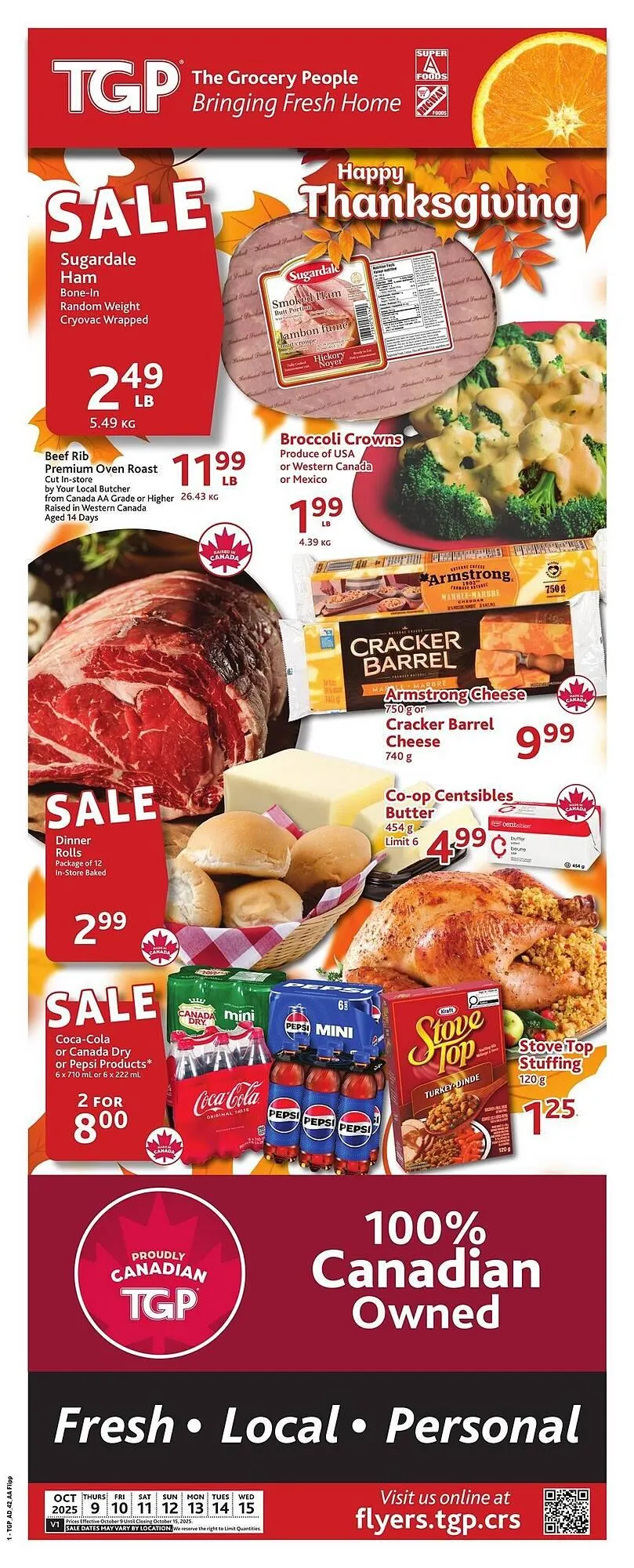 TGP The Grocery People flyer from October 9 to October 15 2025 - flyer page 1