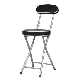 Chaise pliante de forme ronde coussinée