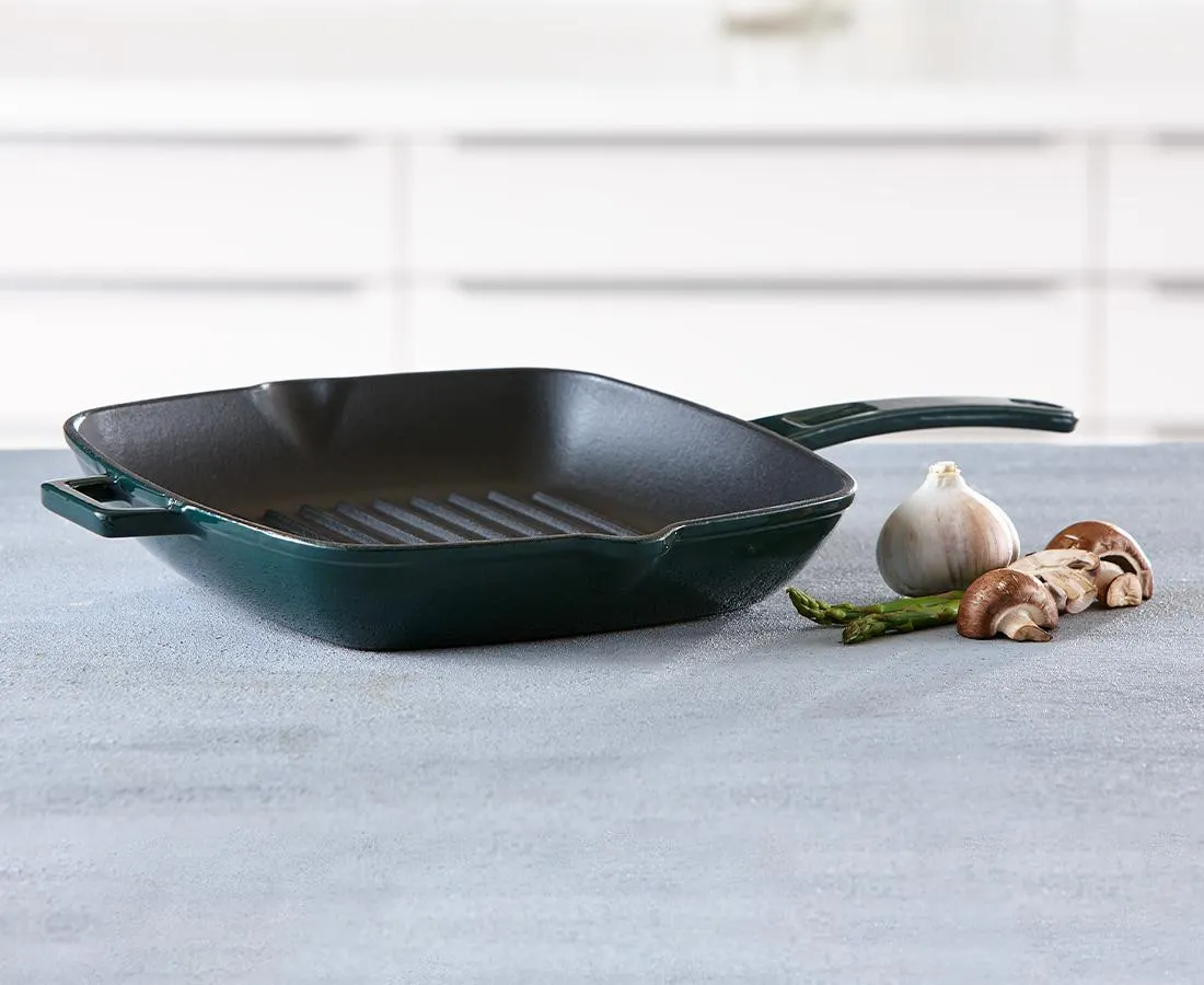 Remy Olivier Bennett Square Grill Cast Iron Pan, 26 cm