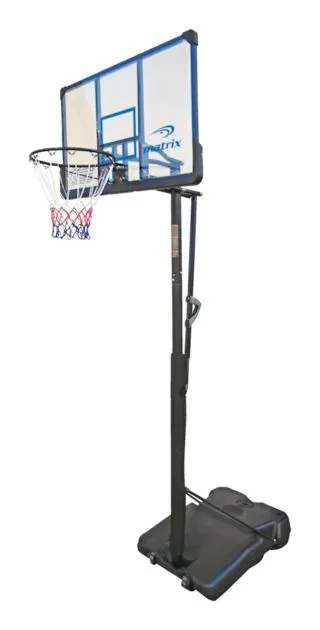 Matrix Portable Adjustable Basketball Backboard, Hoop & Net System, 48-in