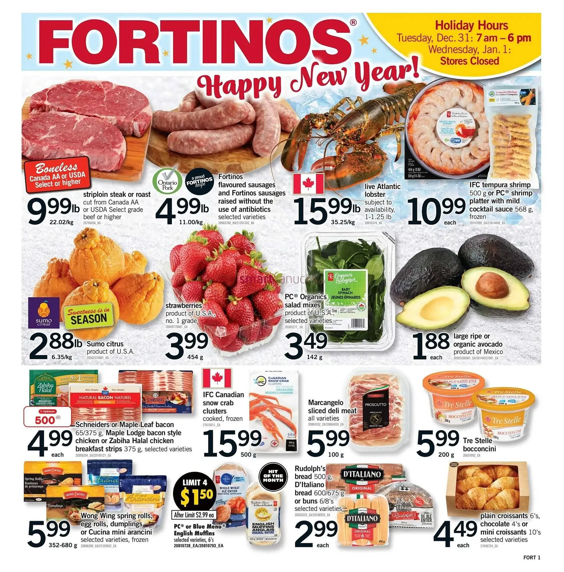Fortinos flyer from December 26 to January 1 2025 - flyer page 1