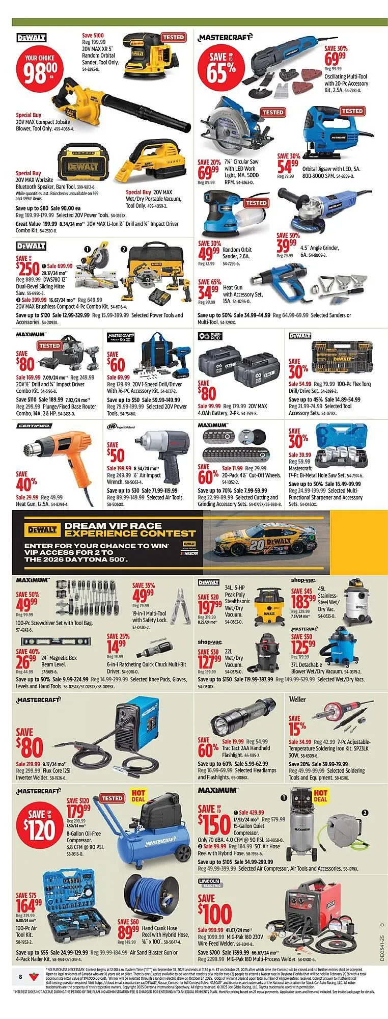 Canadian Tire flyer from October 2 to October 8 2025 - flyer page 8