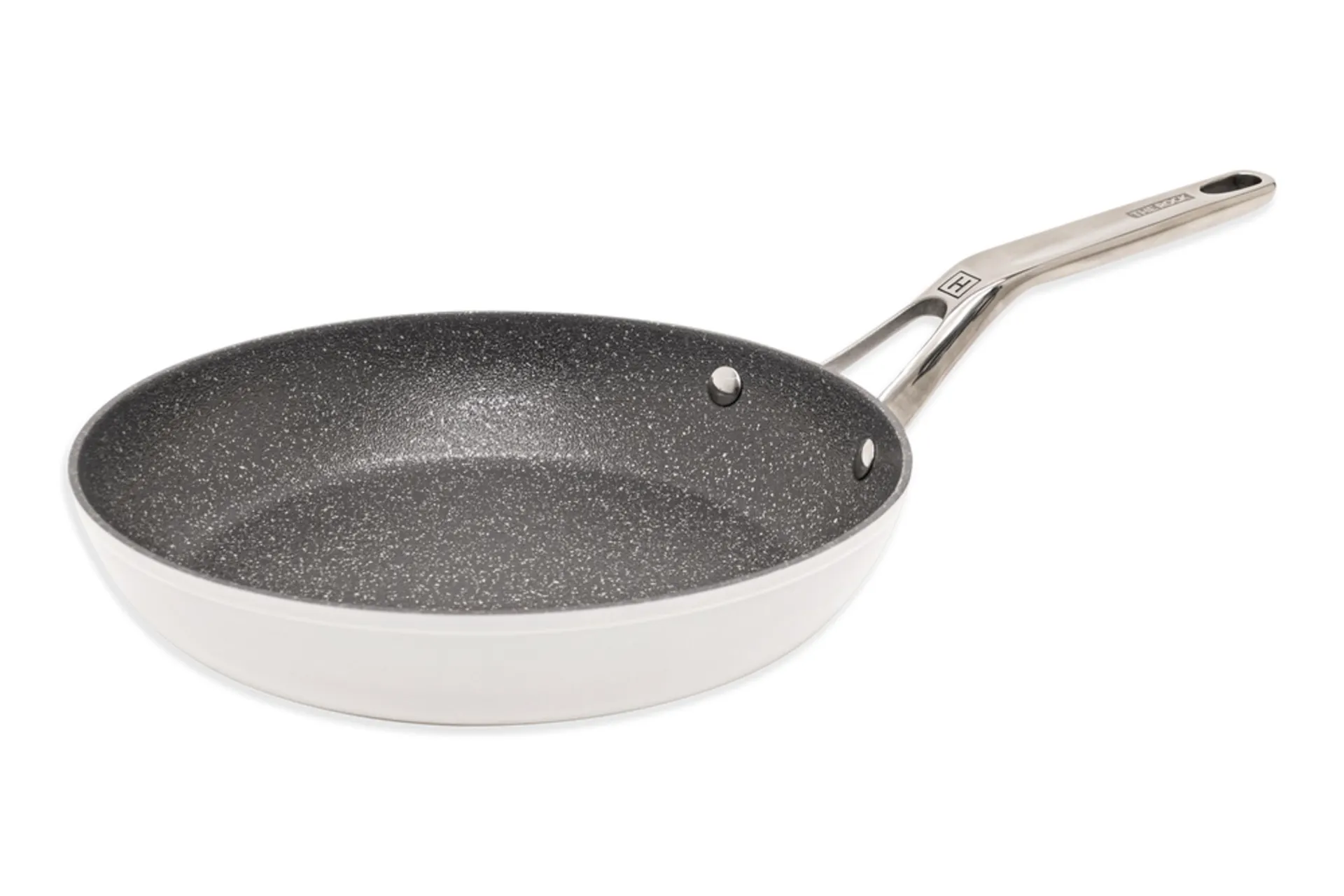 Heritage The Rock Ceramic Zero Frying Pan, Chemical Free, Dishwasher & Oven Safe, White, Assorted Sizes