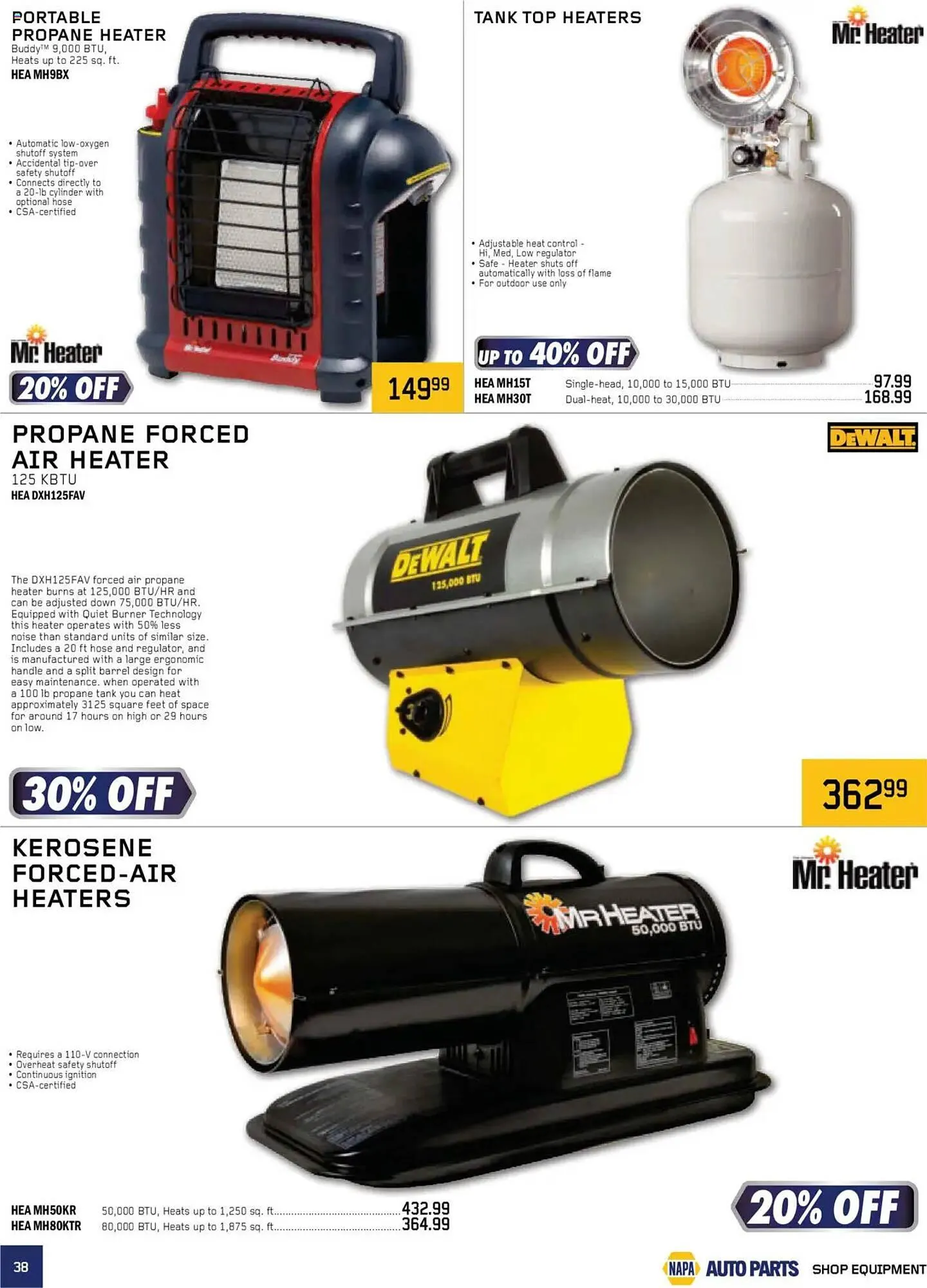 NAPA Auto Parts flyer from October 1 to January 1 2026 - flyer page 38