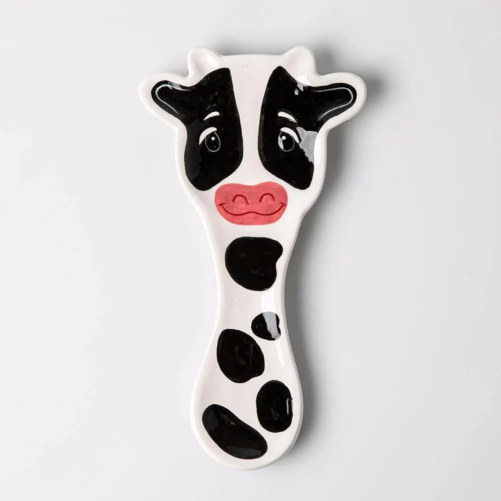 Boston Warehouse Shaped 'Cow' Ceramic Spoon Rest