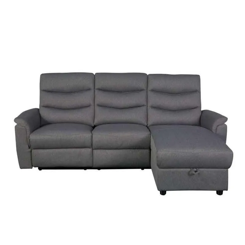 Sectionnel électrique avec chaise longue à droite et rangement