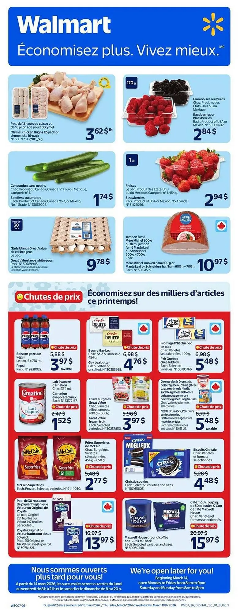 Walmart flyer from March 12 to March 18 2026 - flyer page 1