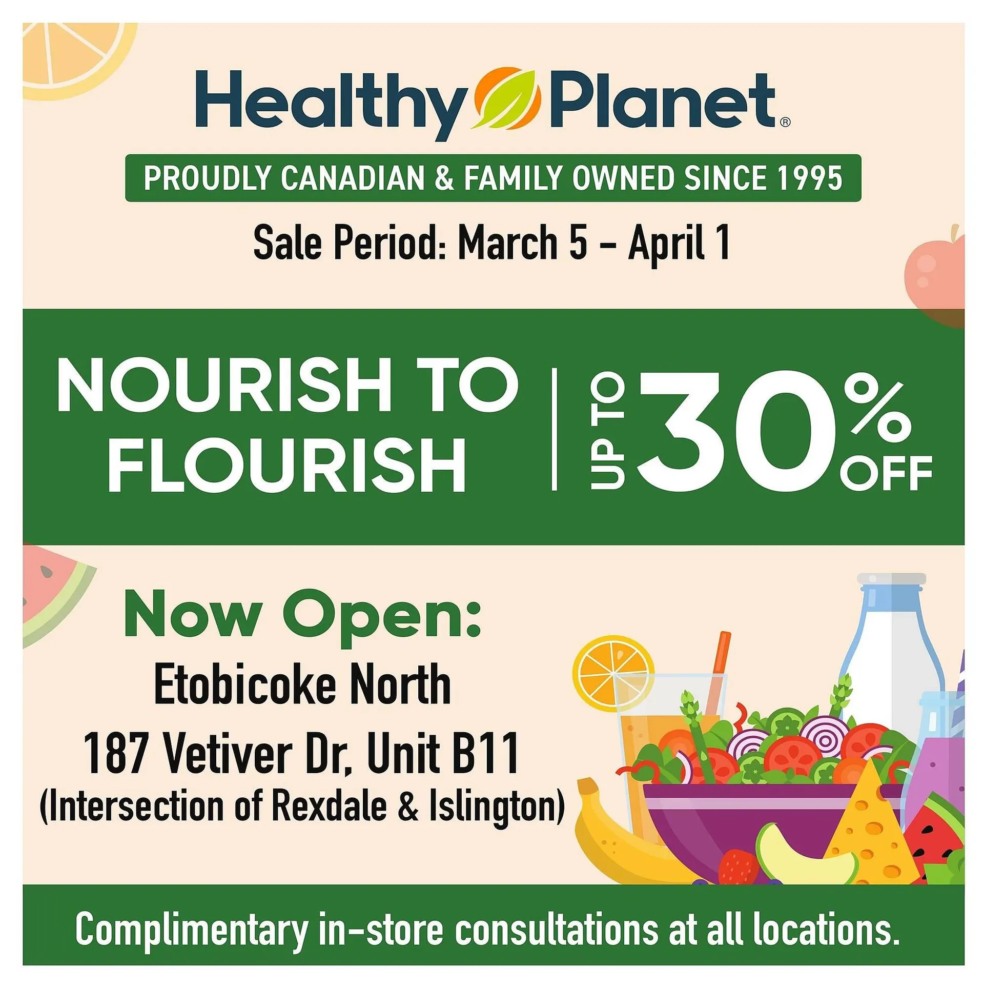 Healthy Planet flyer from March 5 to April 1 2026 - flyer page 1
