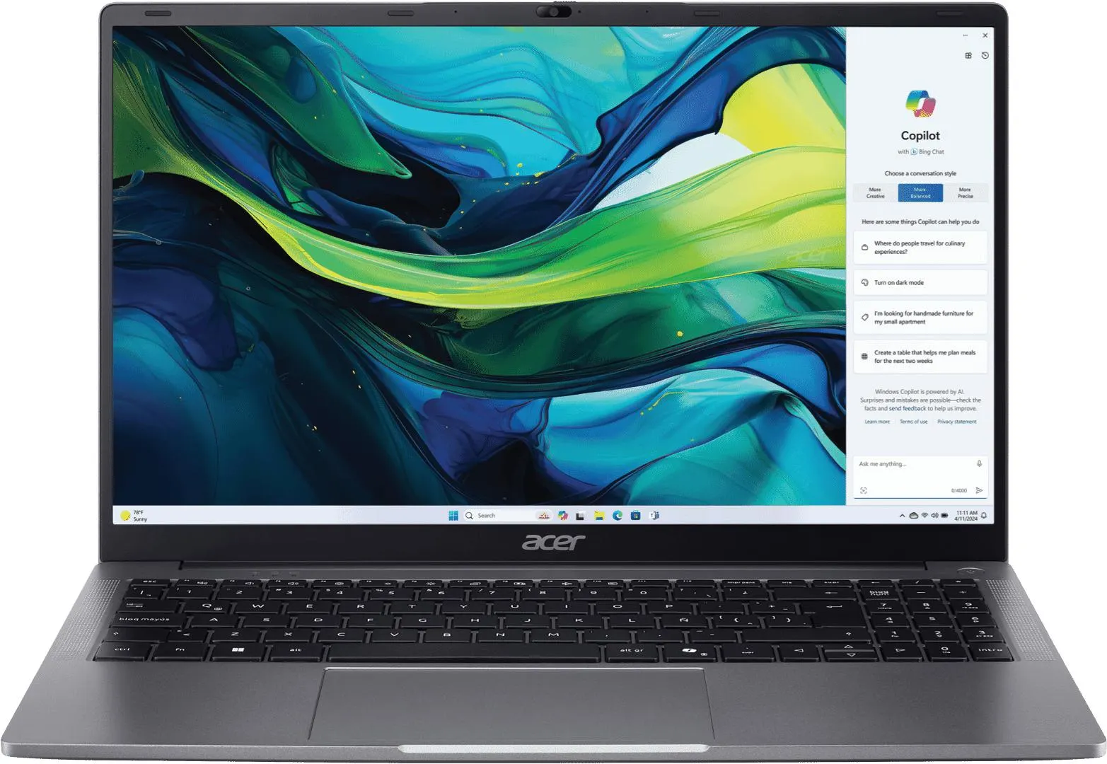 Aspire Lite 15 15.6" Celeron N4500 4GB 128GB Laptop