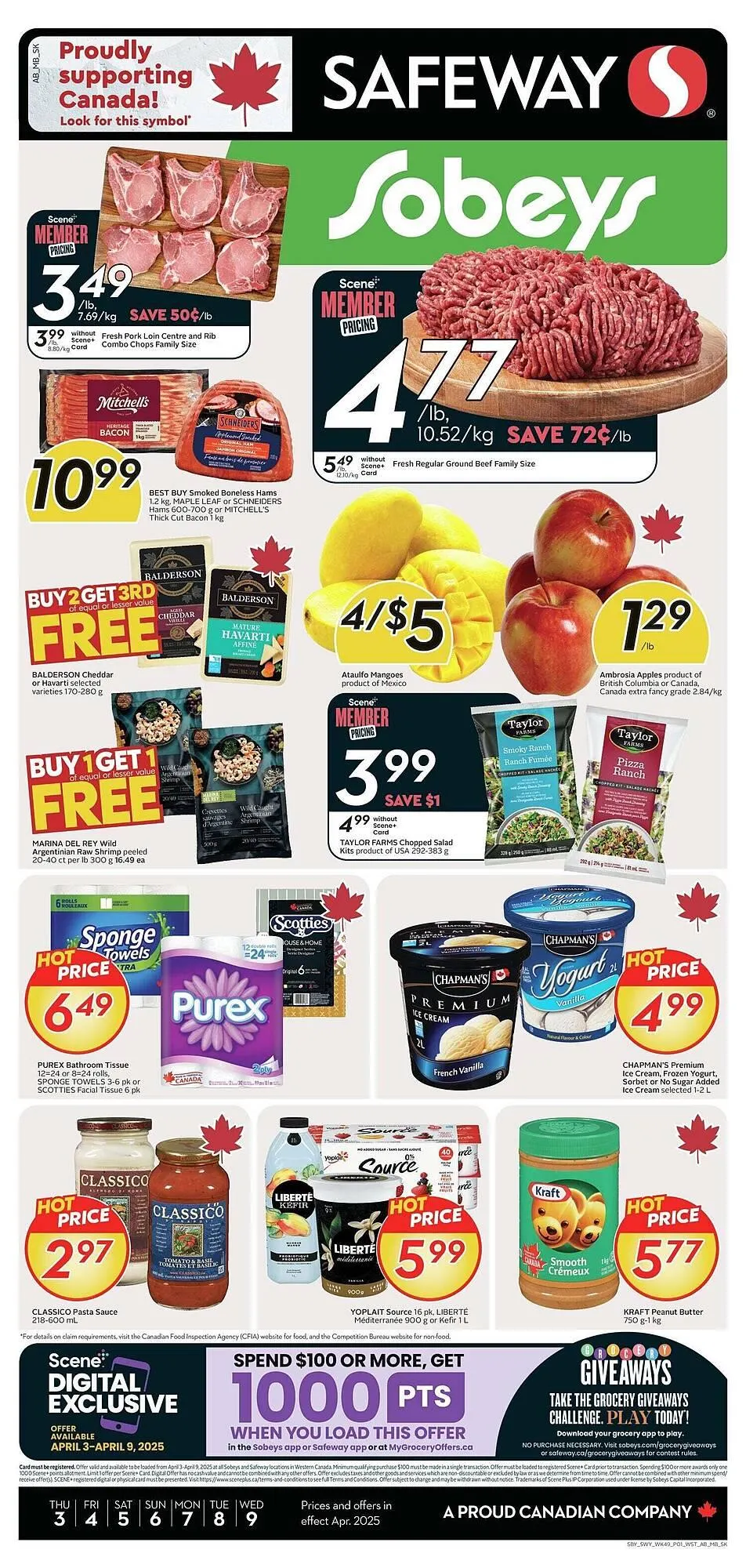 Safeway flyer from April 3 to April 17 2025 - flyer page 1