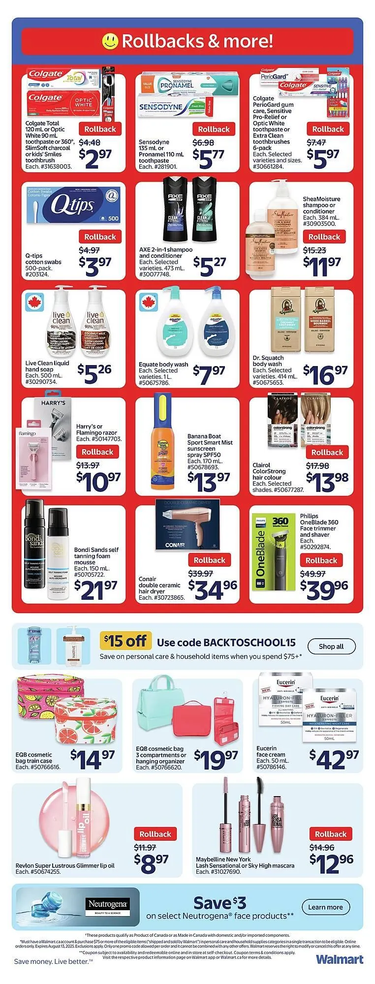 Walmart flyer from August 1 to August 8 2025 - flyer page 15