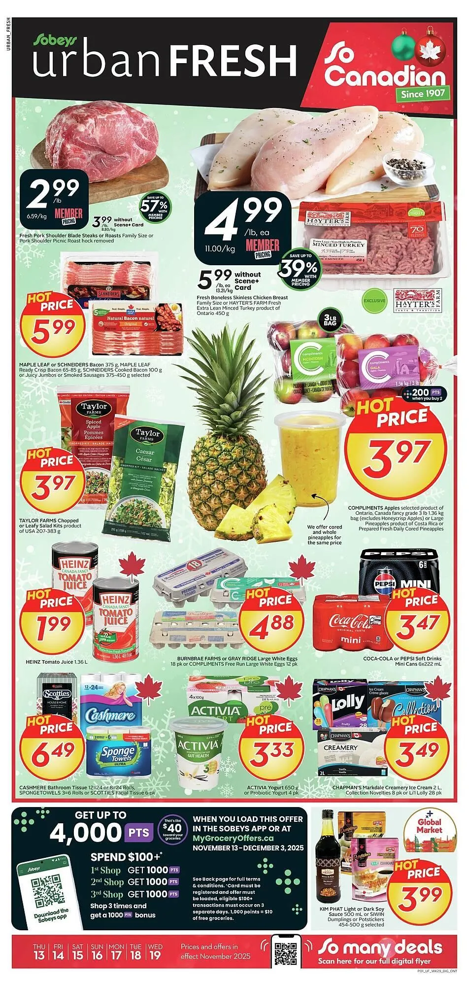 Sobeys flyer from November 13 to November 27 2025 - flyer page 1