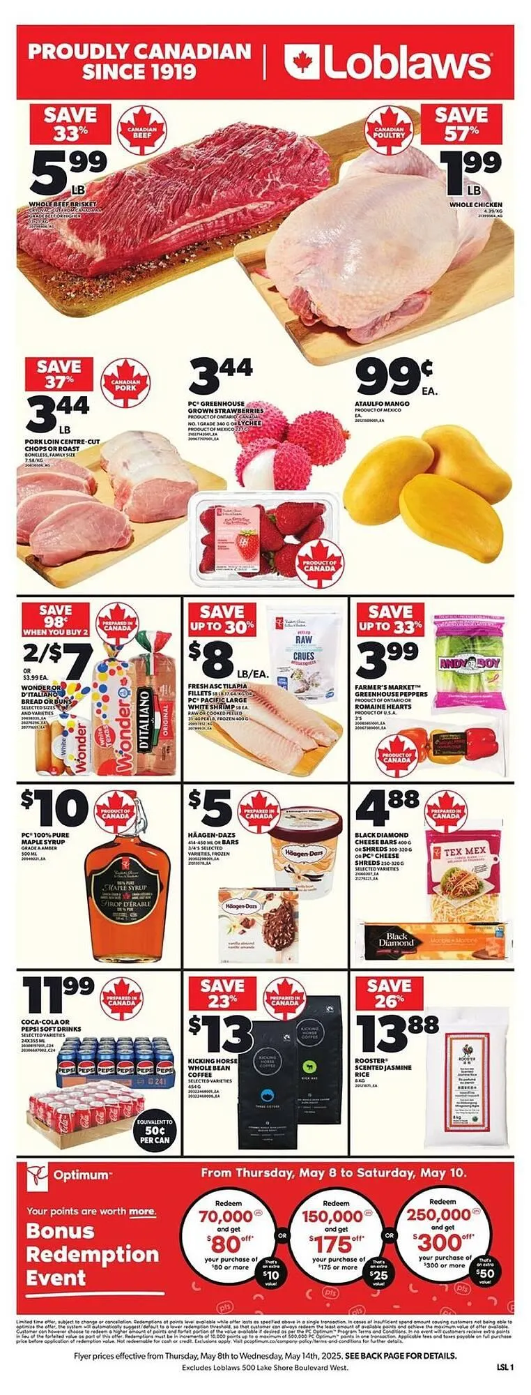 Loblaws flyer from May 8 to May 15 2025 - flyer page 1