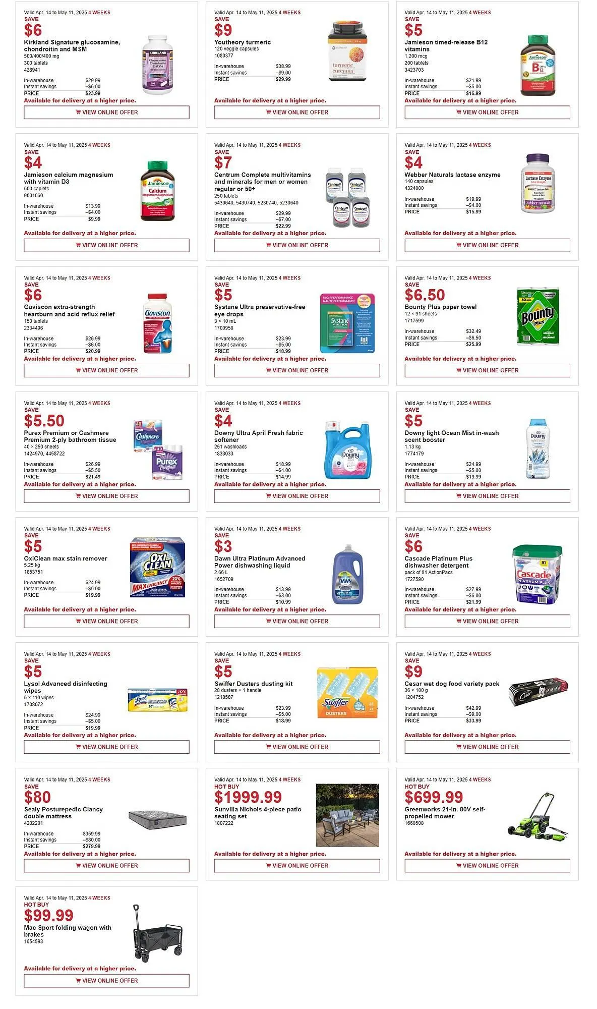 Costco flyer from April 14 to May 11 2025 - flyer page 4