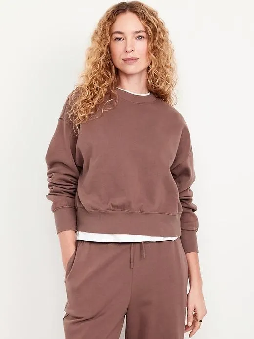 SoComfy Drop-Shoulder Crew-Neck Sweatshirt