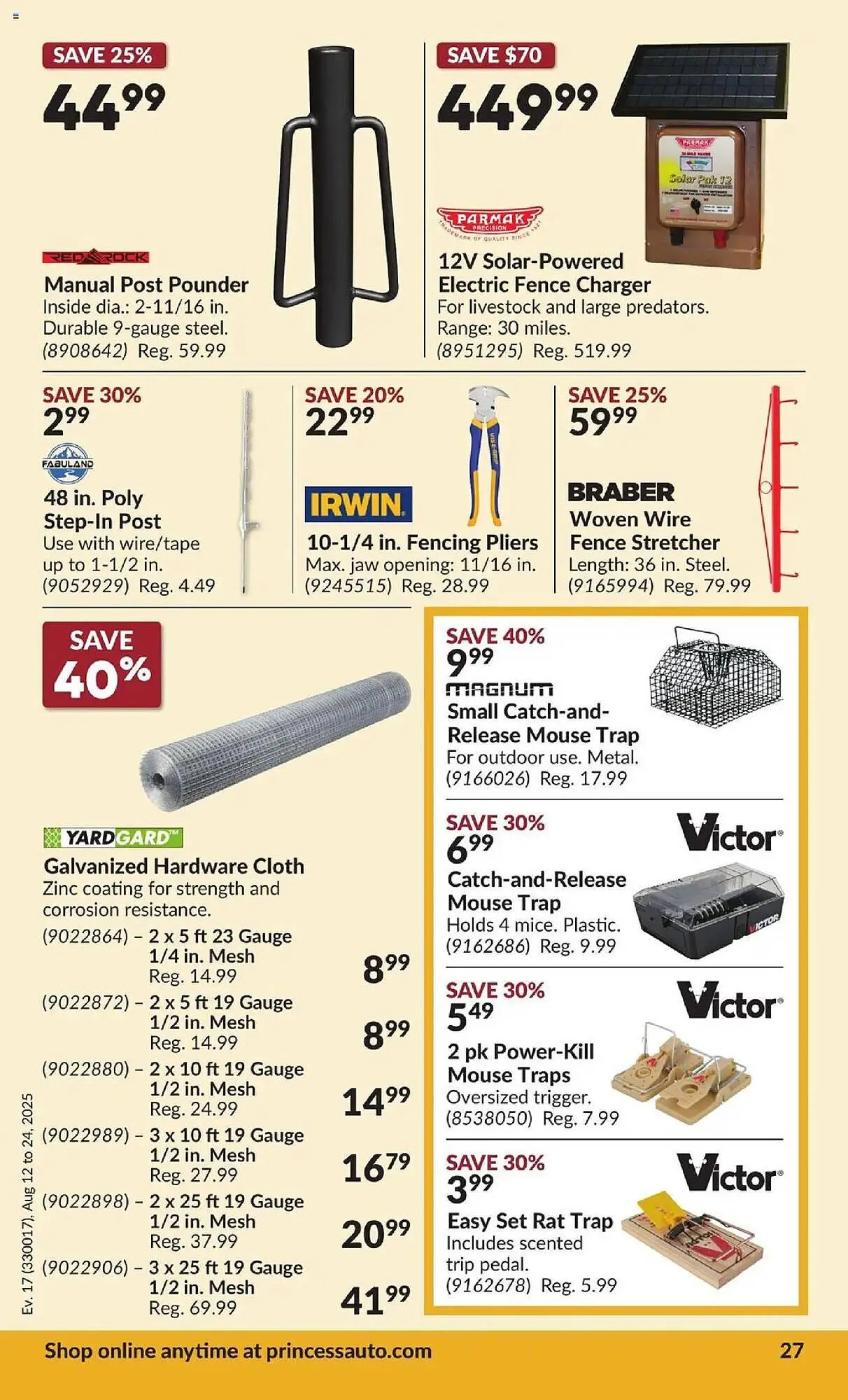Princess Auto flyer from August 12 to August 25 2025 - flyer page 31
