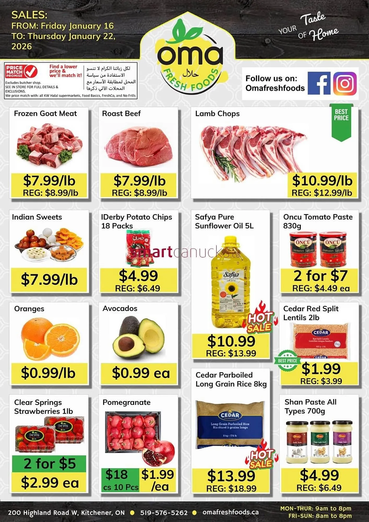 Oma Fresh Foods flyer from January 16 to January 22 2026 - flyer page 1