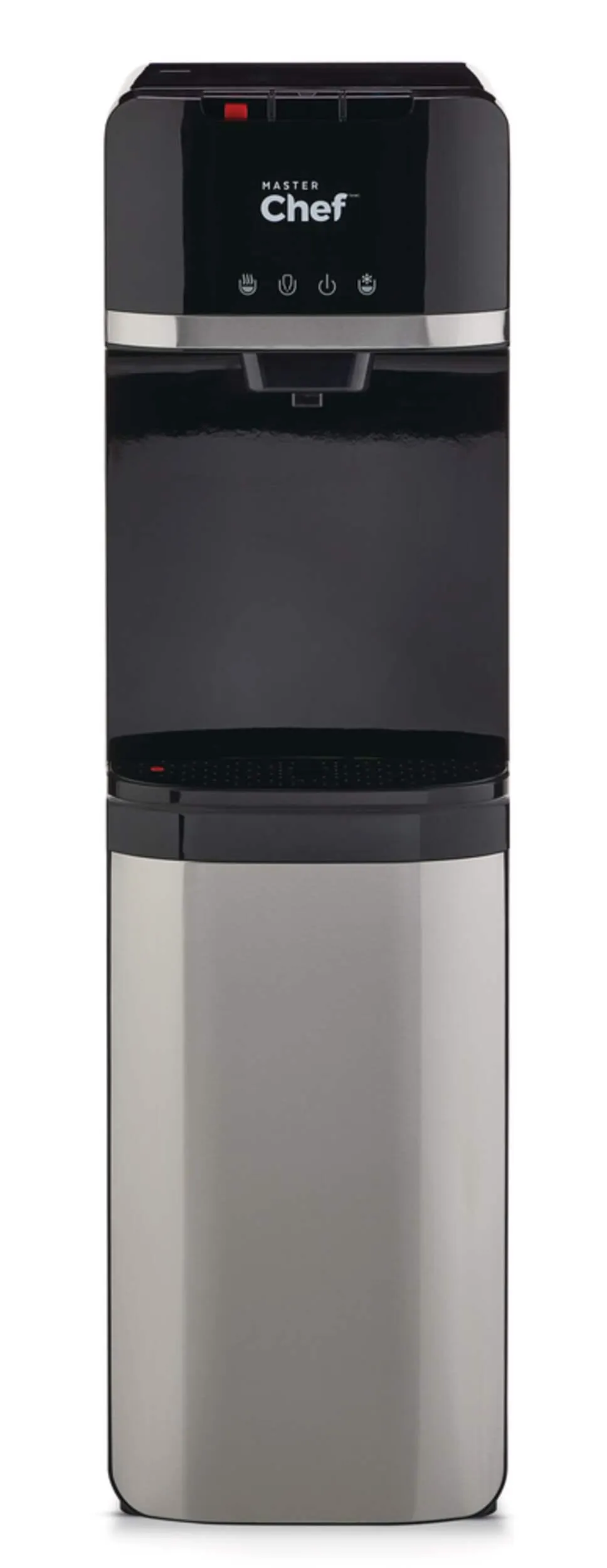 MASTER Chef Bottom Load Water Cooler/Dispenser, 3 Temperatures, Black/Stainless Steel