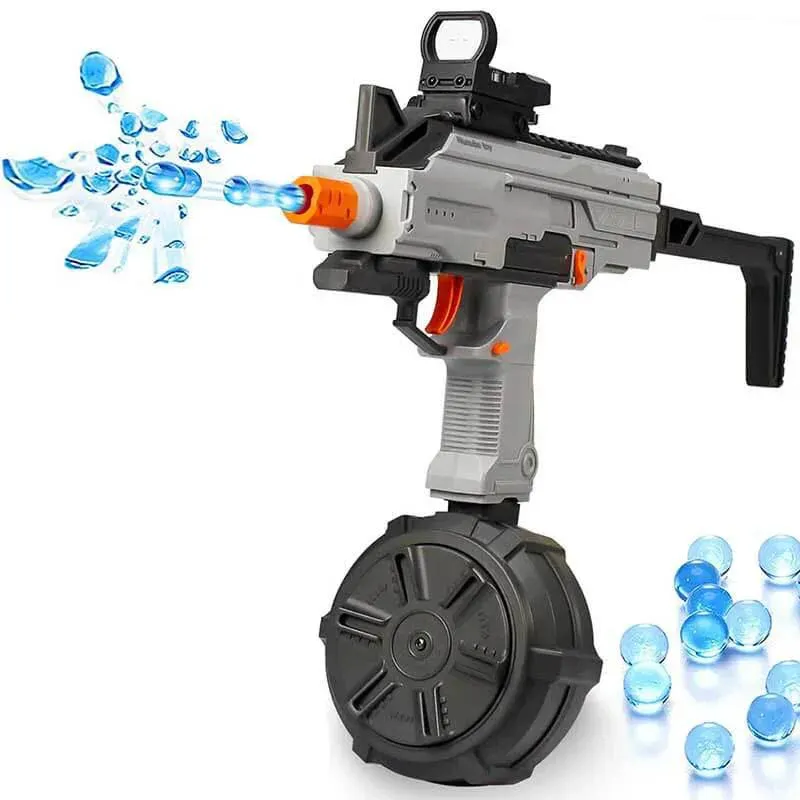 Electric Auto UZI Splatter Ball Blaster Gun Fast Automatic with 180 FPS Velocity Range of Over 150 Ft