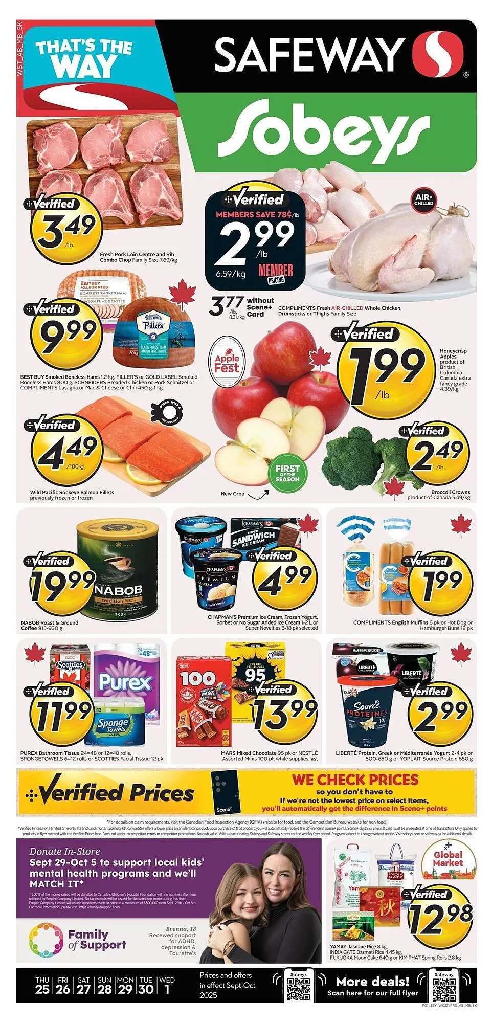 Safeway flyer from September 25 to October 1 2025 - flyer page 1