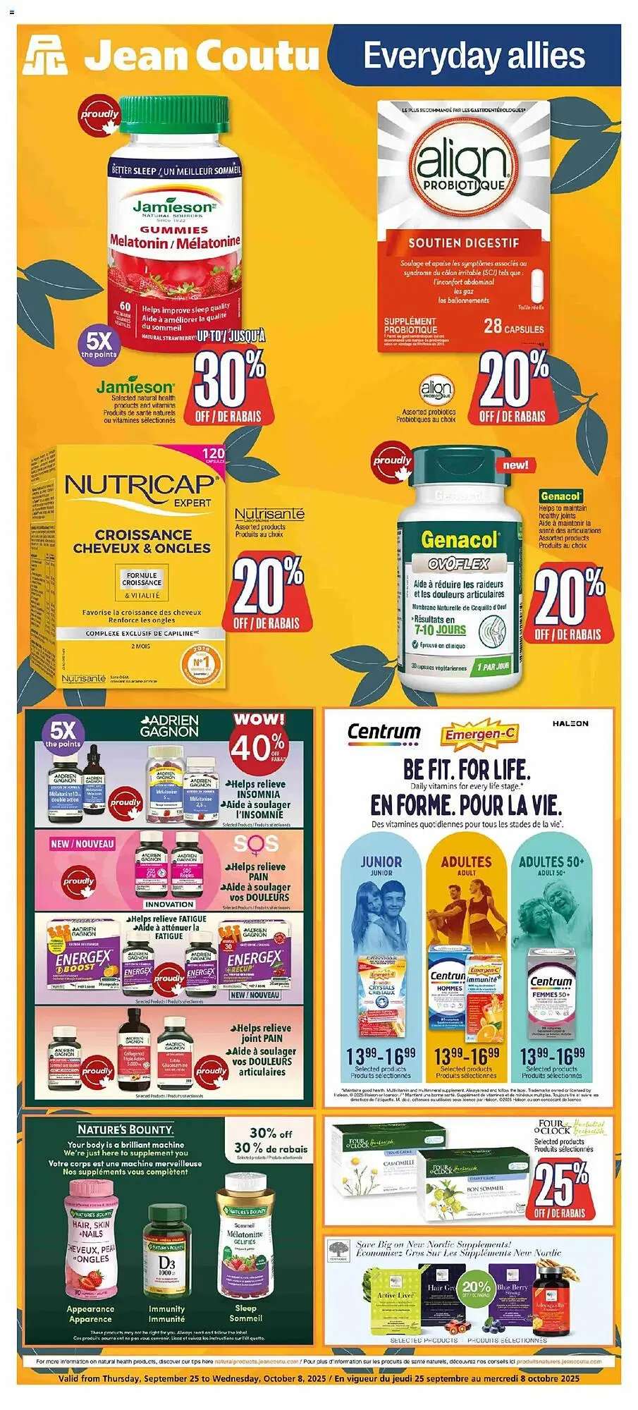Jean Coutu flyer from September 25 to October 9 2025 - flyer page 1