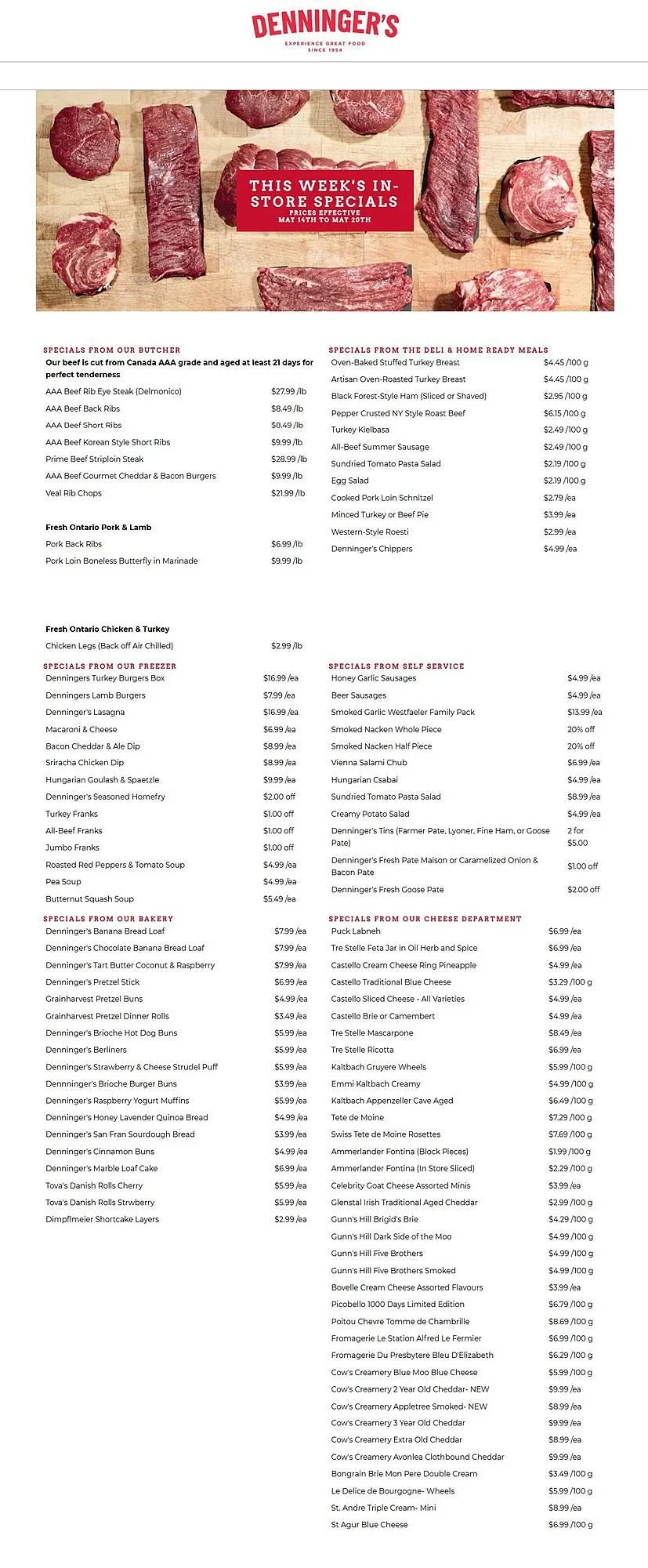 Denningers flyer - 1